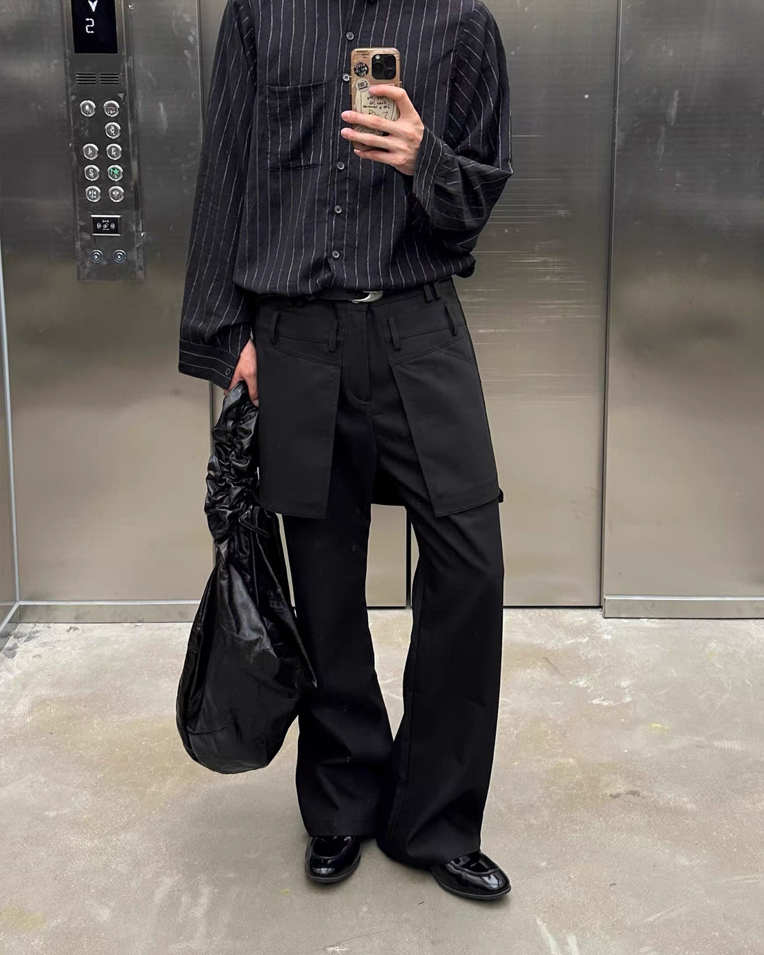 Ninja Flare Trousers — Exposed Pockets