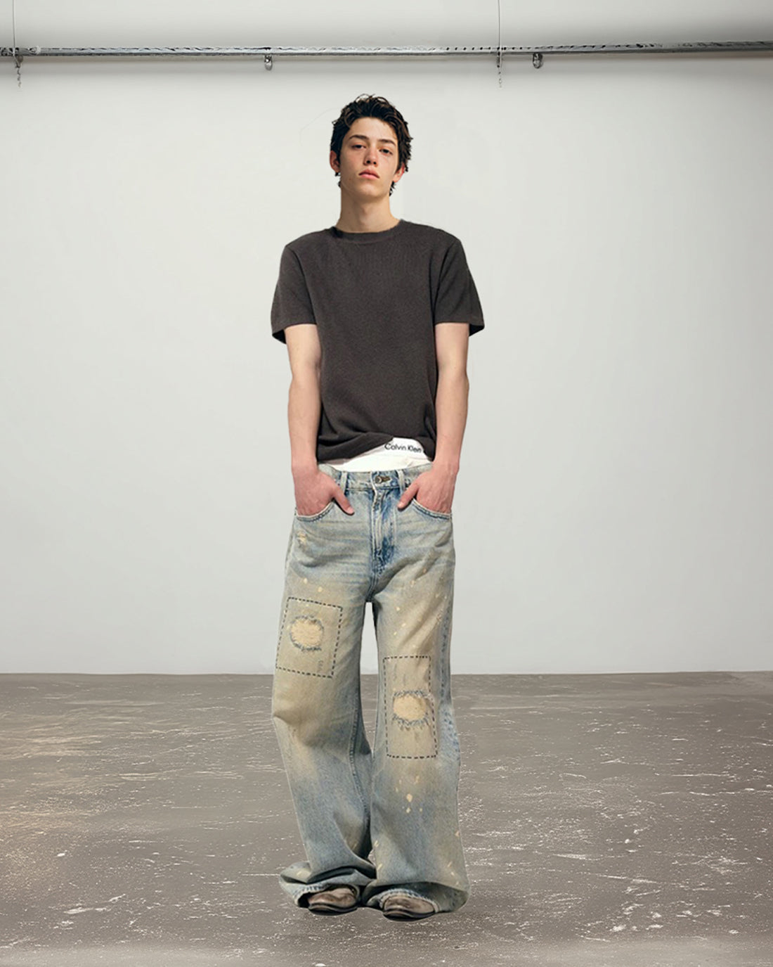 Reworked Patch Denim — Dust Fade