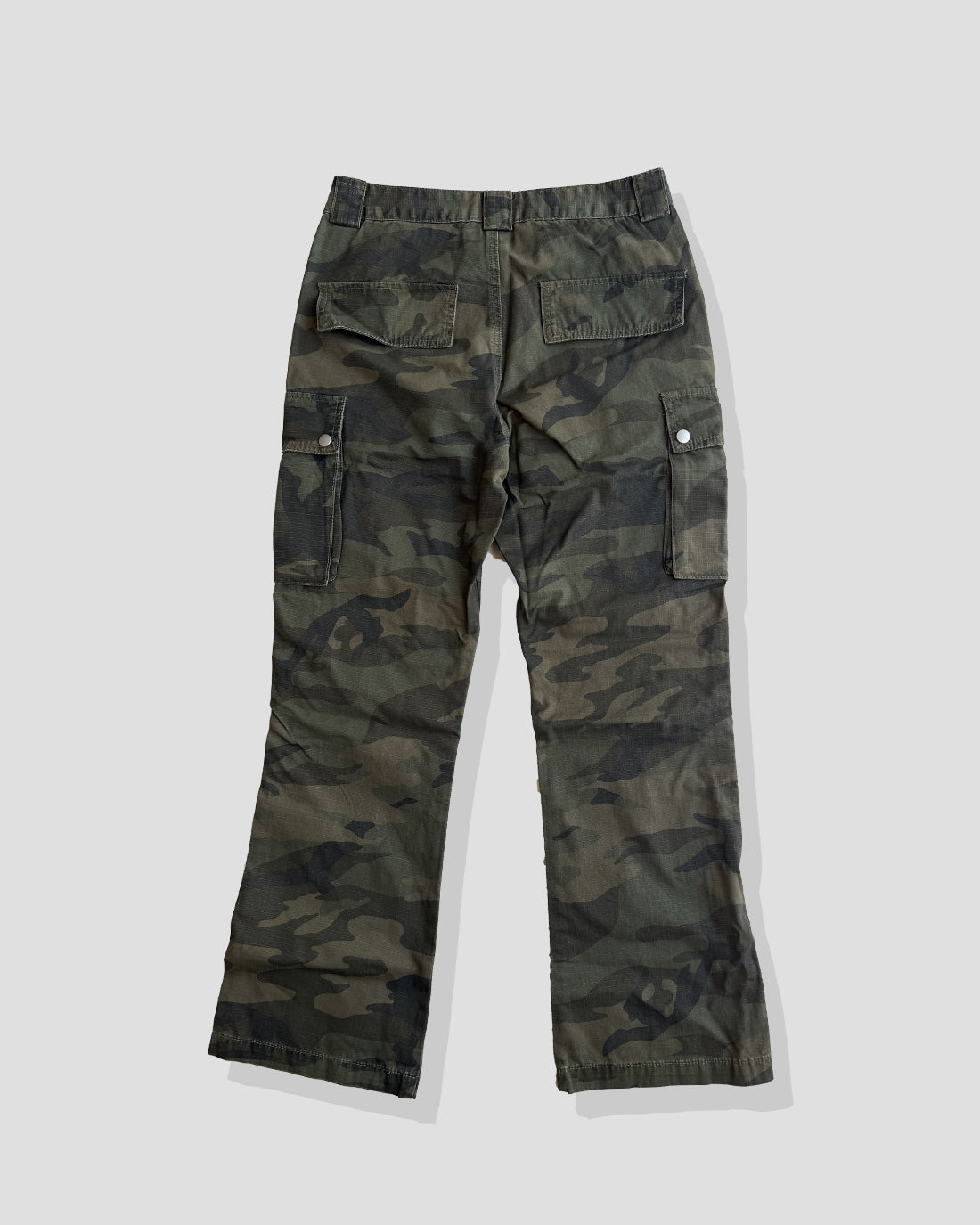 Camo Flare Cargos — Washed Cotton Ripstop