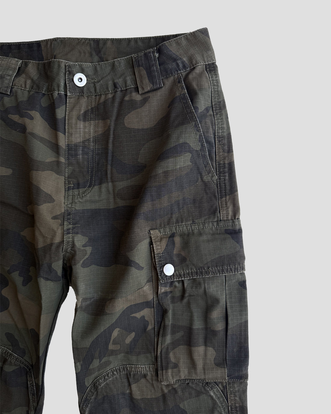 Camo Flare Cargos — Washed Cotton Ripstop