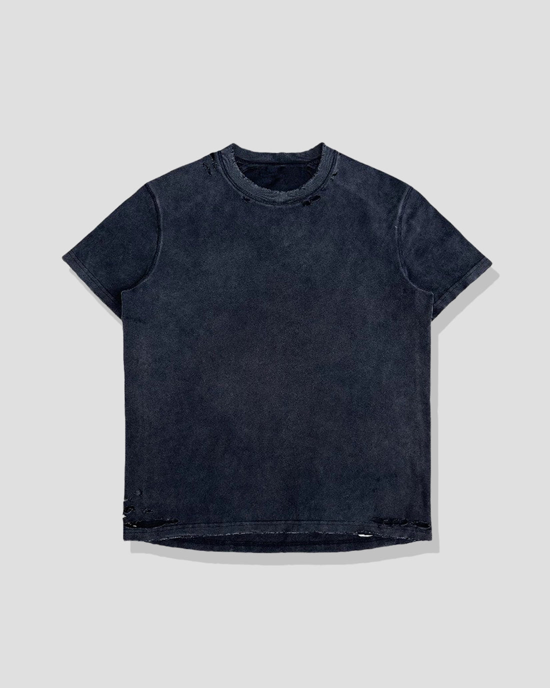 Charcoal Distressed Tee – Enzyme Washed