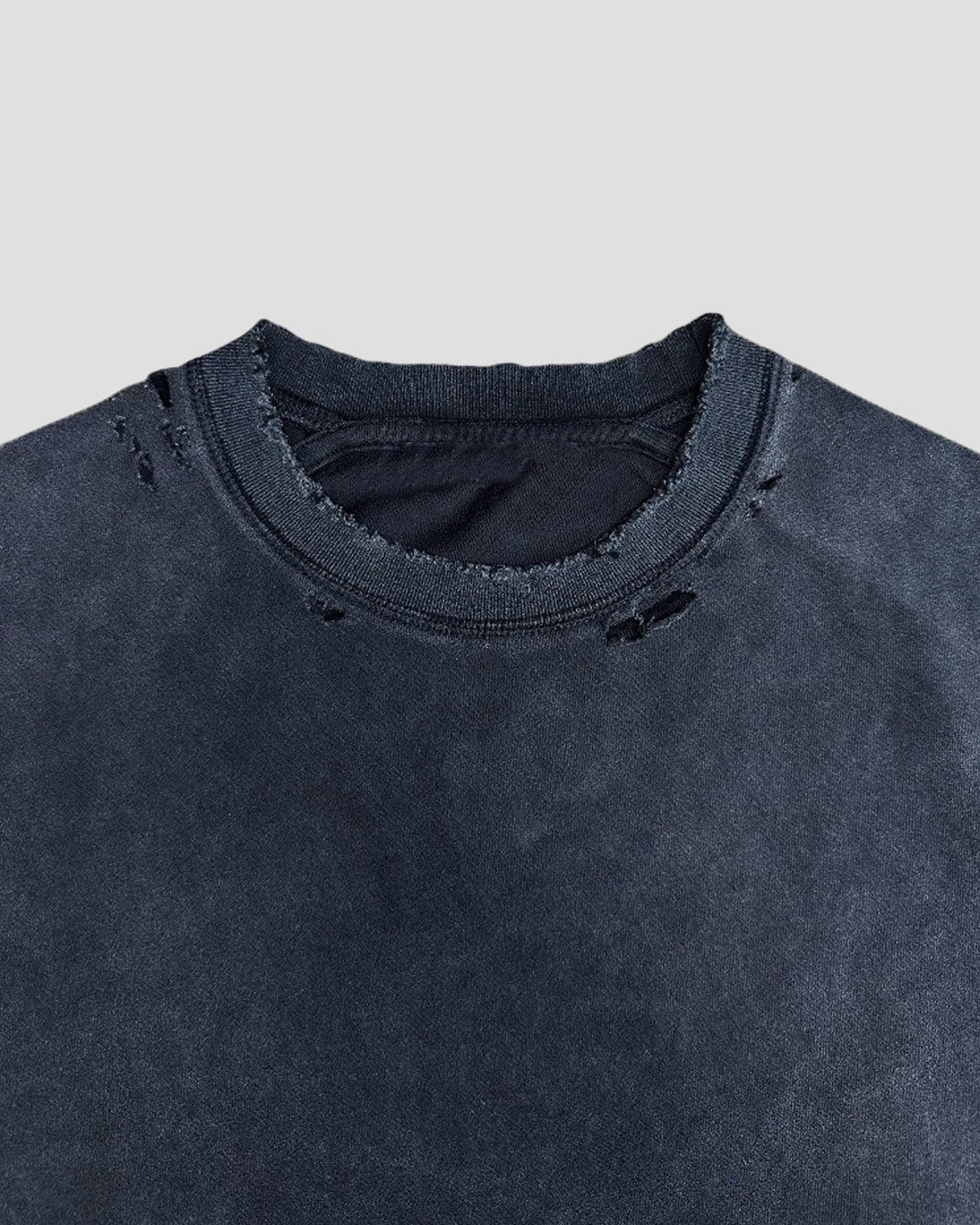 Charcoal Distressed Tee – Enzyme Washed
