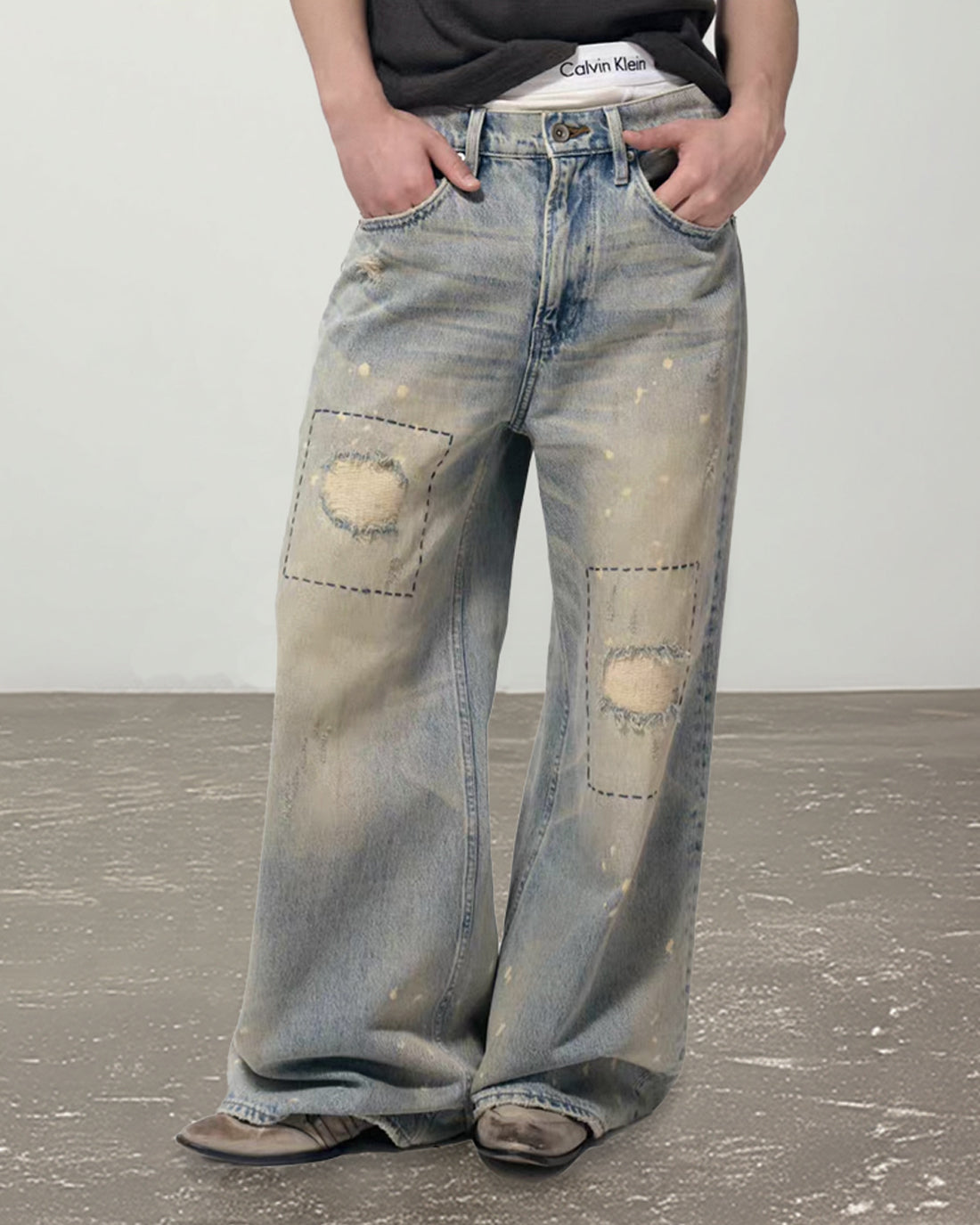 Reworked Patch Denim — Dust Fade