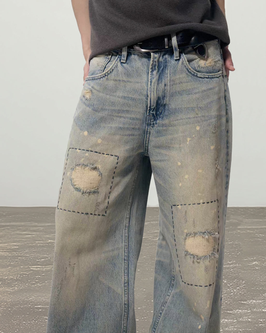 Reworked Patch Denim — Dust Fade