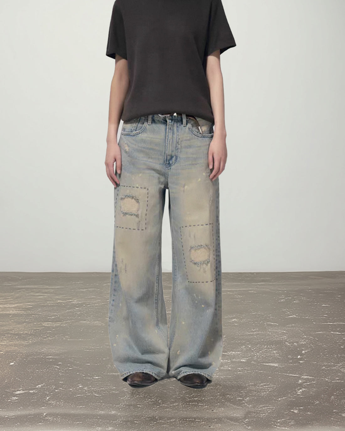 Reworked Patch Denim — Dust Fade