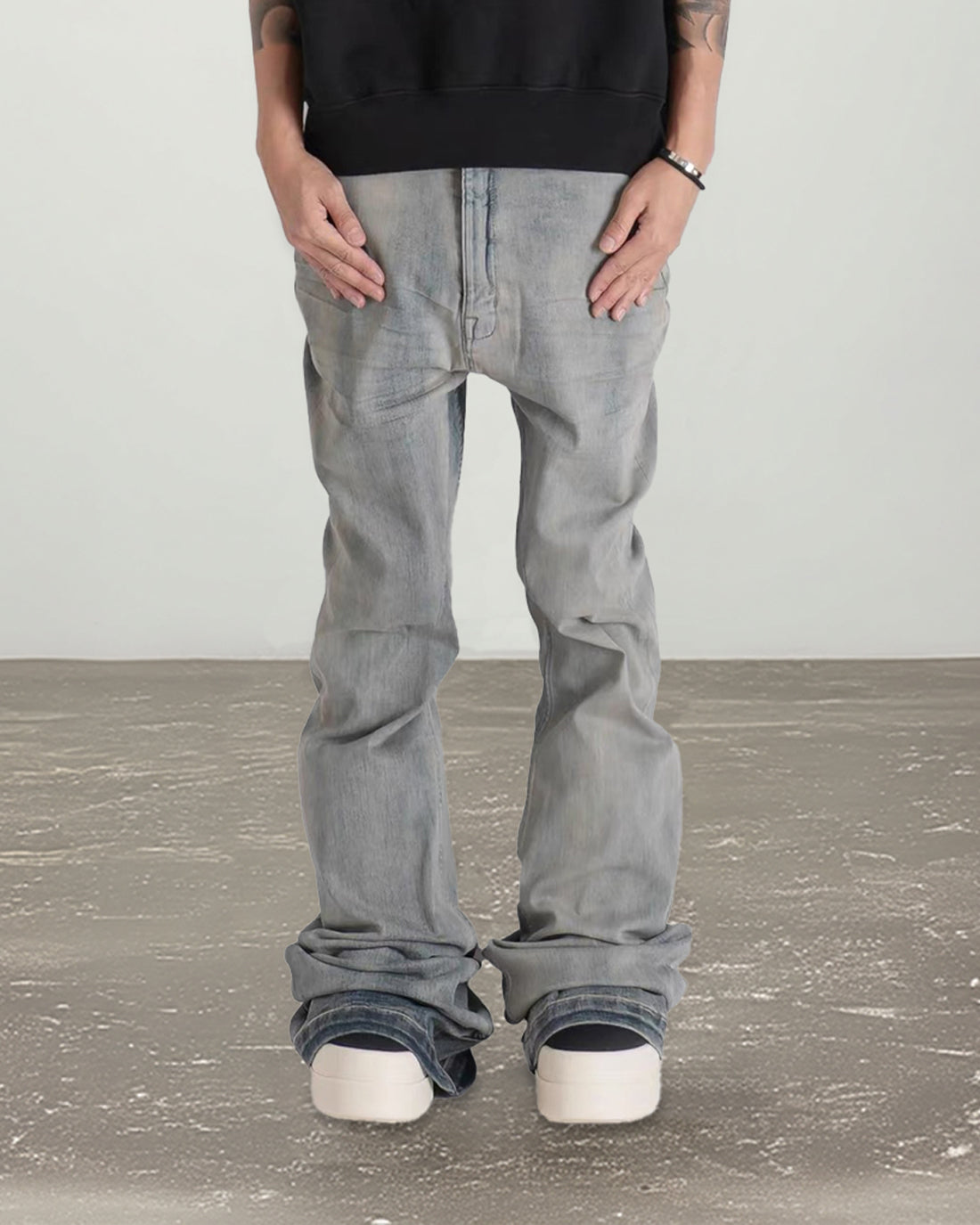 Atelier Flare Denim — Slate Ash Wash